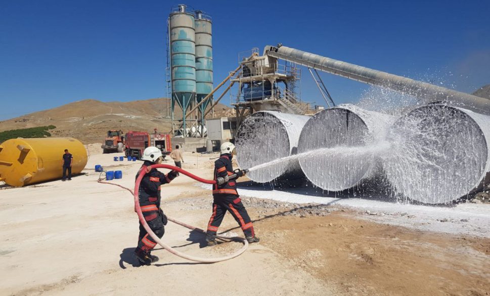 beton santralinde yangın