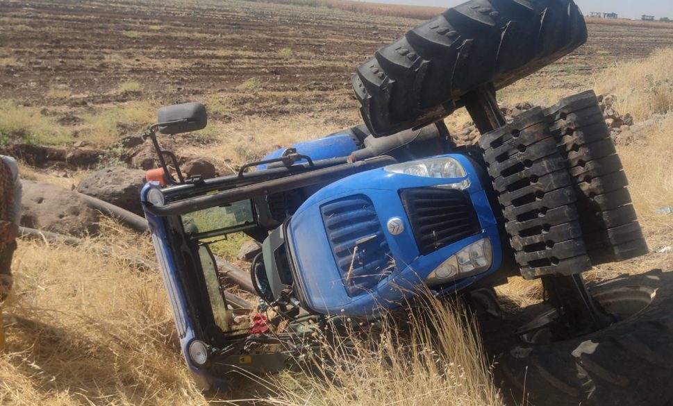 traktör kaza yaptı: bir yaralı