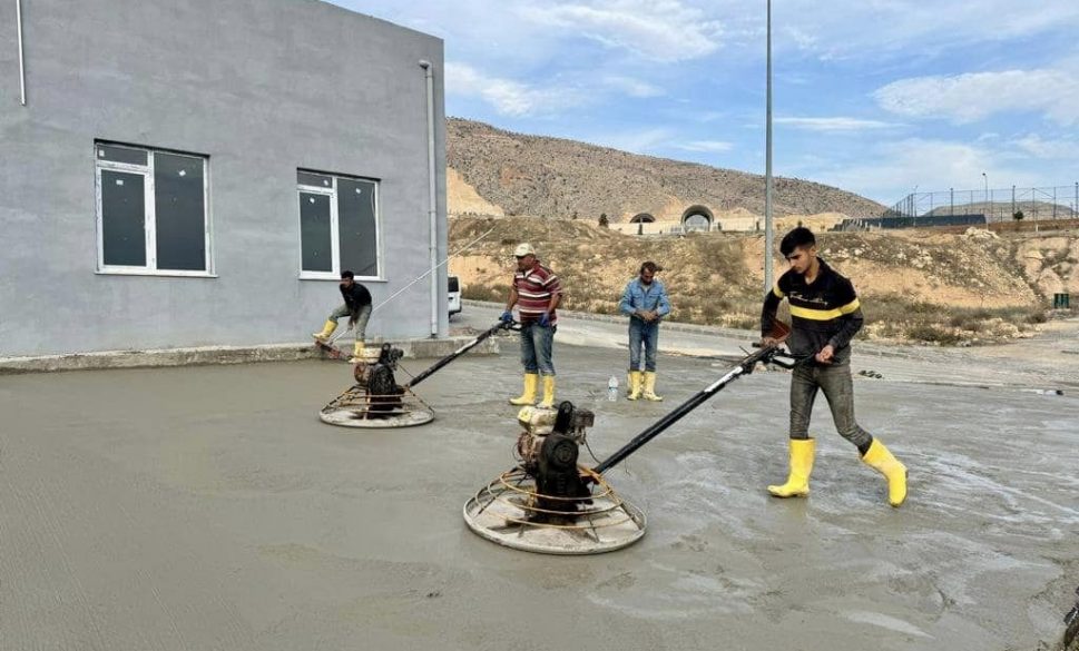 atölyenin beton çalışması tamamlandı