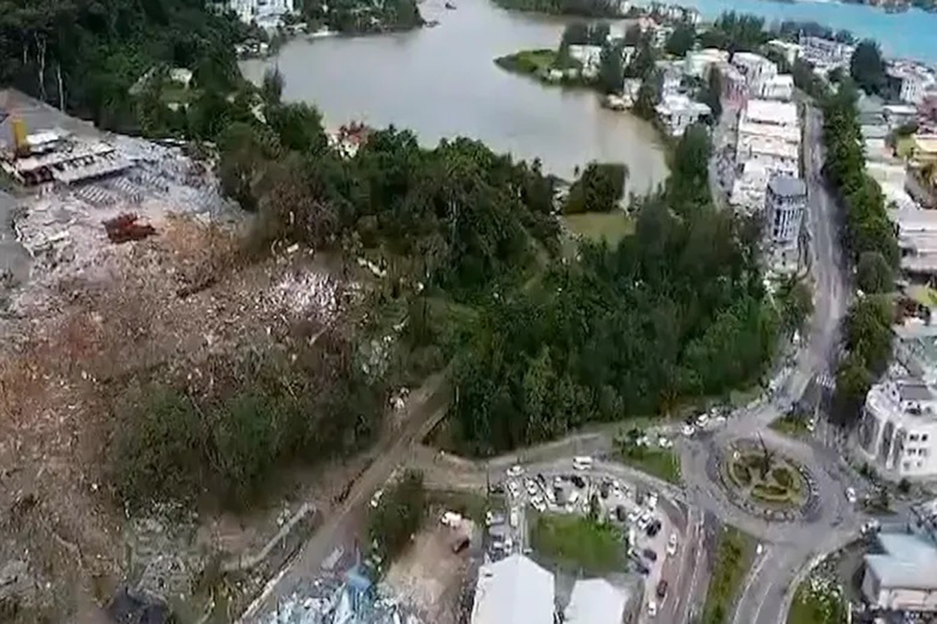 Seyşeller’de bir sanayi bölgesinde