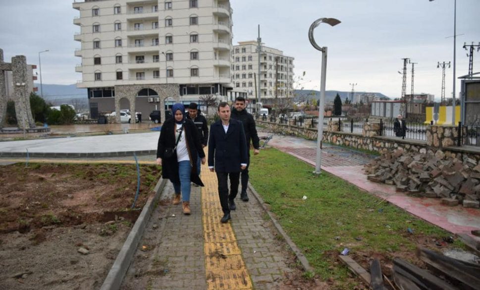 kaymakam peyzaj çalışmalarını i̇ncelendi