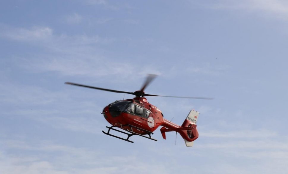 ambulans helikopter 86 yaşındaki hasta için havalandı