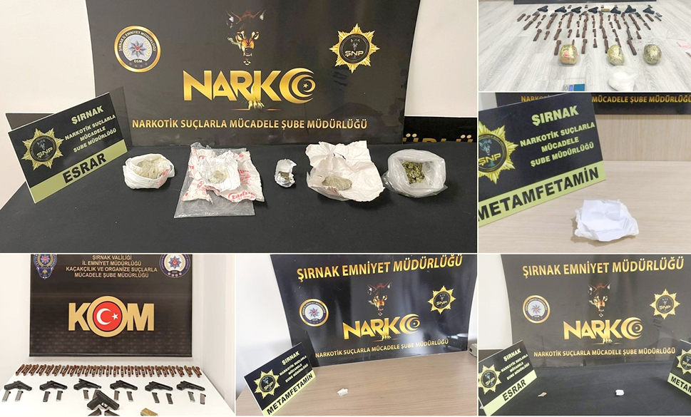 Şırnak’ta uyuşturucu operasyonu: 55 gözaltı