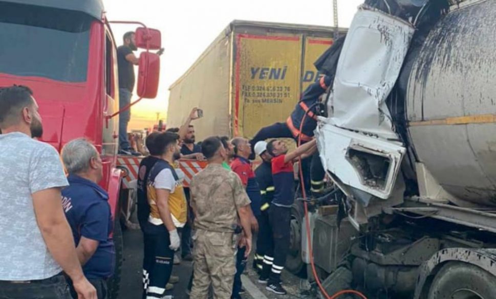 mardin’de iki tır çarpıştı: 1 ağır yaralı