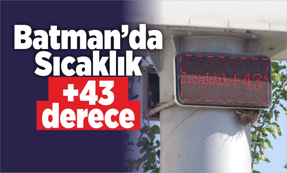 batman’da termometreler 43 dereceyi gösterdi