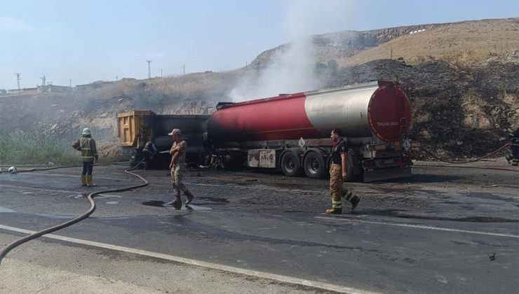 tanker ile hafriyat kamyonu çarpıştı: 1 ölü 1 yaralı