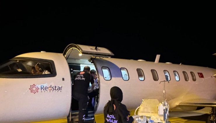 Mardin’de uçak ambulans 5 günlük bebek için havalandı