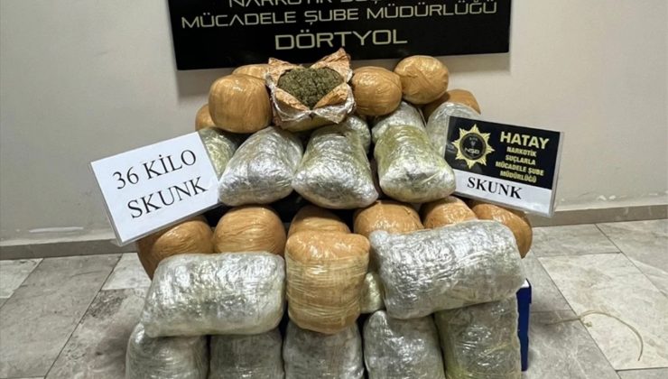 akaryakıt tankerinde 36 kilogram skunk ele geçirildi