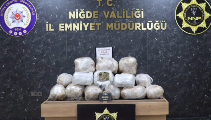 87 kilogram esrar ele geçirildi