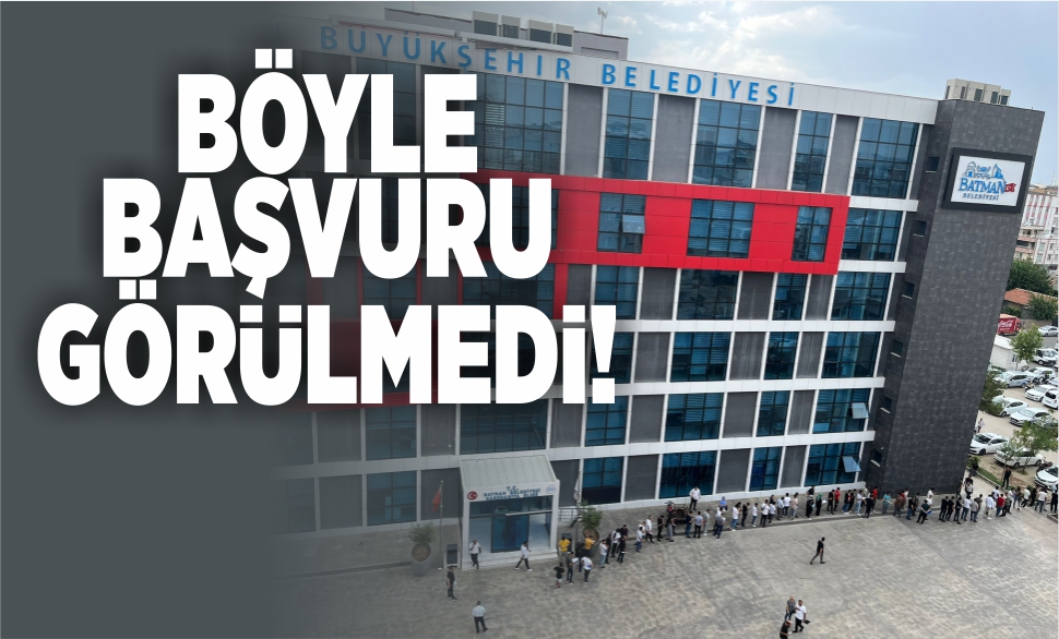 böyle başvuru görülmedi̇!