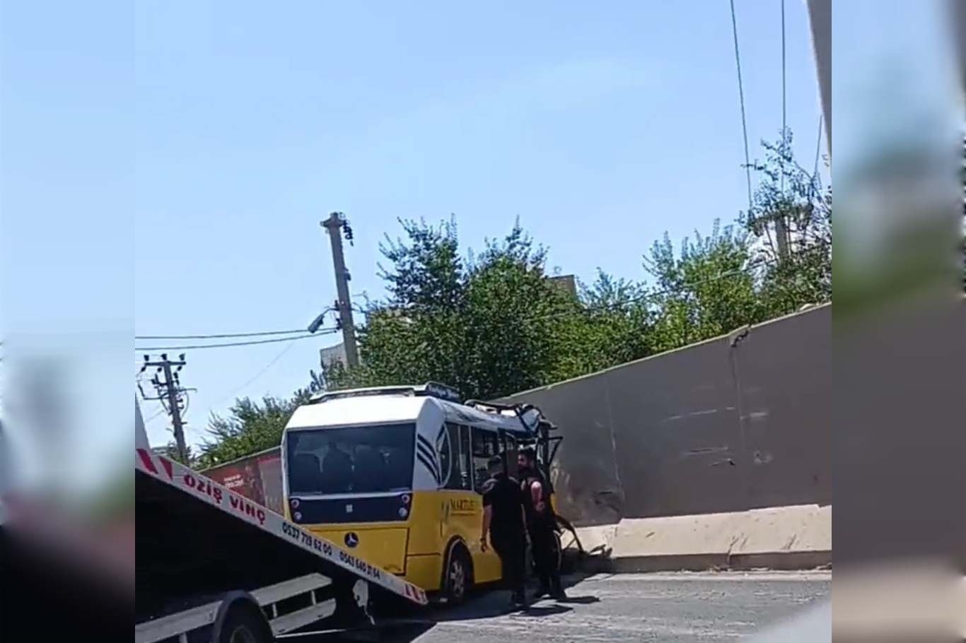 Mardin’de kontrolden çıkarak beton