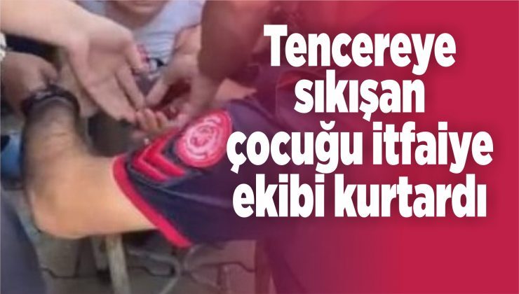 tencereye sıkışan çocuğu itfaiye ekibi kurtardı