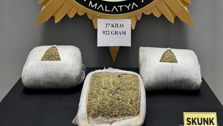 yolcu otobüsünde 28 kilogram uyuşturucu ele geçirildi