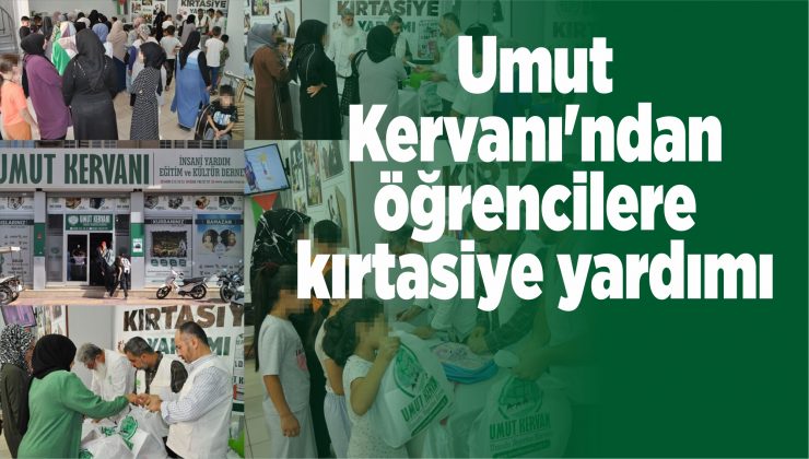 umut kervanı’ndan öğrencilere kırtasiye yardımı