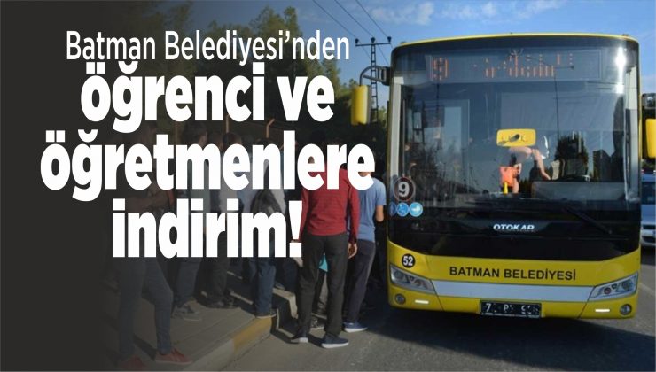 belediye’den öğrenci ve öğretmenlere i̇ndirim!