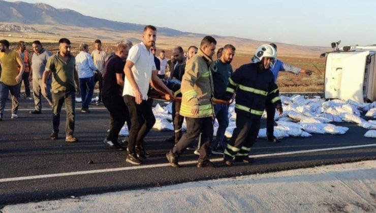 mardin’de kömür yüklü tır devrildi: 1 yaralı