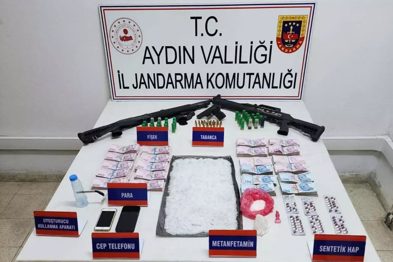 Aydın’da düzenlenen uyuşturucu operasyonunda,