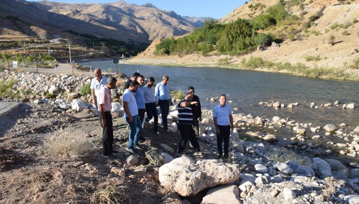 kozluk alıçlı mesire alanına dere islah çalışması