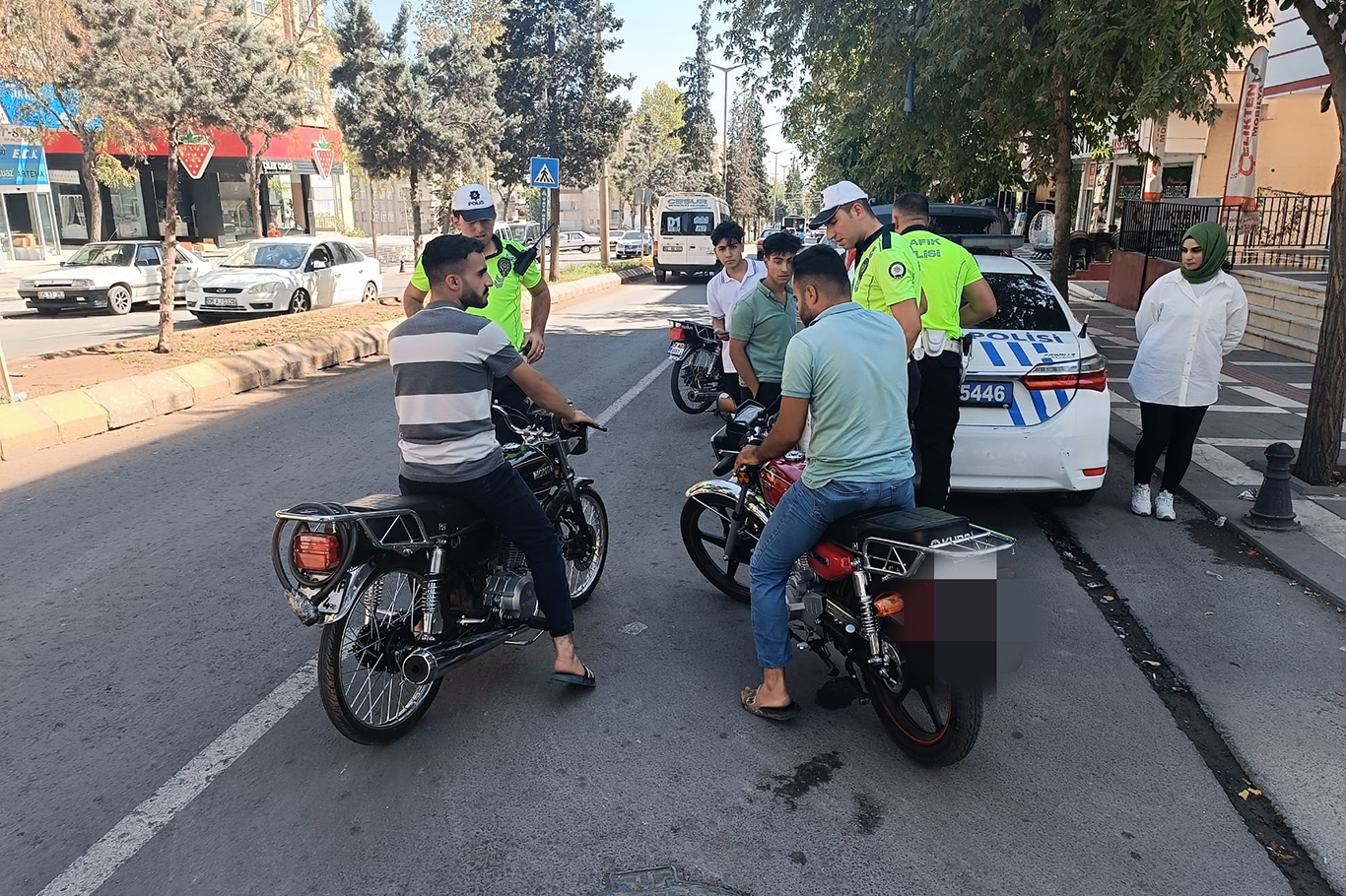 Şanlıurfa’da gerçekleştirilen motosiklet denetiminde