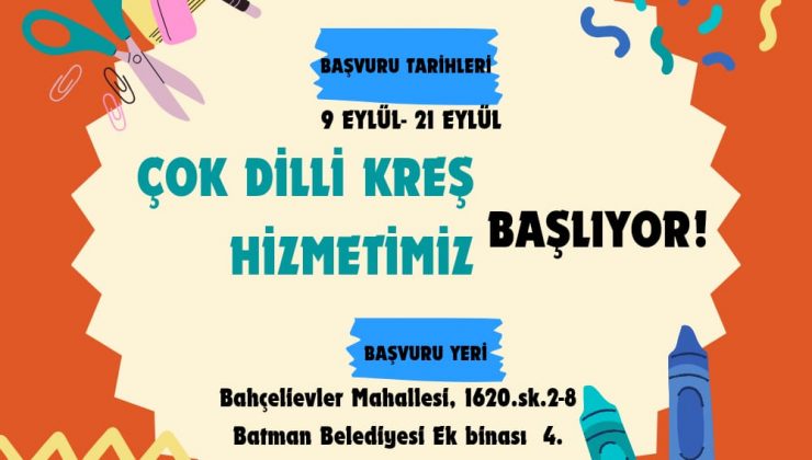 çok dilli kreş başvuruları başladı