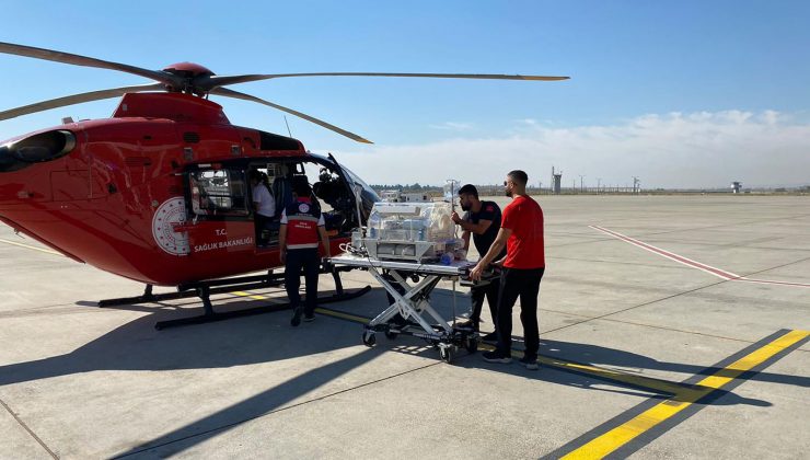 18 günlük bebek, ambulans helikopterle konya’ya nakledildi