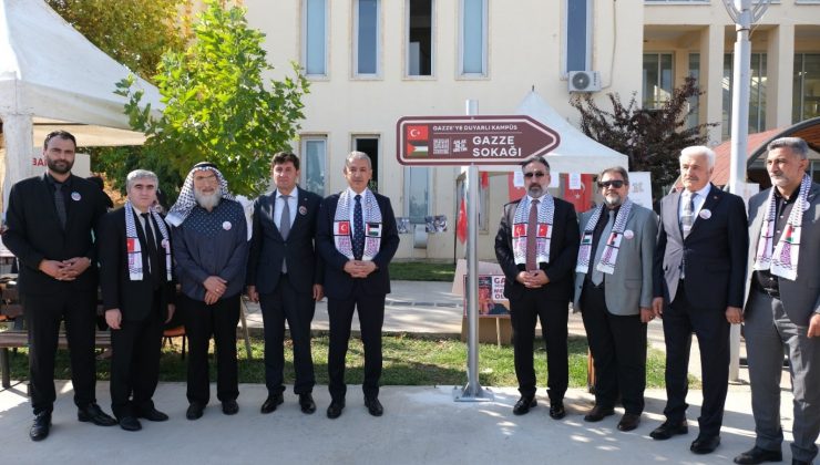 mardin artuklu üniversitesi’nde “gazze sokağı” kuruldu