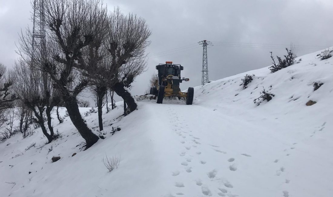 DİYARBAKIR'ın Kulp ilçesinde kardan